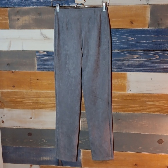Marla Wynne Faux Suede Pants 2 grey - Picture 7 of 8